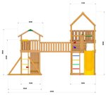 Jungle Palace + Jungle Cottage + жесткий мост + Rock + Рукоход с сидушкой. Игровой комплекс.