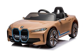 Детский полноприводный автомобиль BMW i4 4х4 на резиновых колесах.