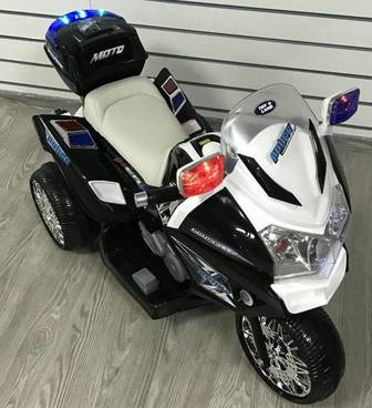 Toyland Moto Police. Электромотоцикл с мягким сиденьем.